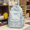 Schoolbag Fresh Sea Salt Blue Youth Vitality Primary and Secondary School Students Grades 1-9 Backpack High Value Multi-compartment Design Backpack