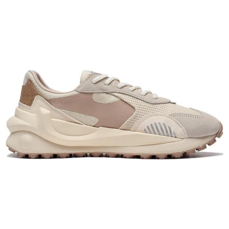 Li Ning Square And Round Textile, Synthetic Leather Vintage Slip Resistant Abrasion Resistant Low top AGCT016-7
