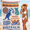 Newest Beach Towel Australia Kangaroo Koala Aboriginal Wave Print Quick Dry Microfiber Beach Towel Summer Pool Quick Dry Towel