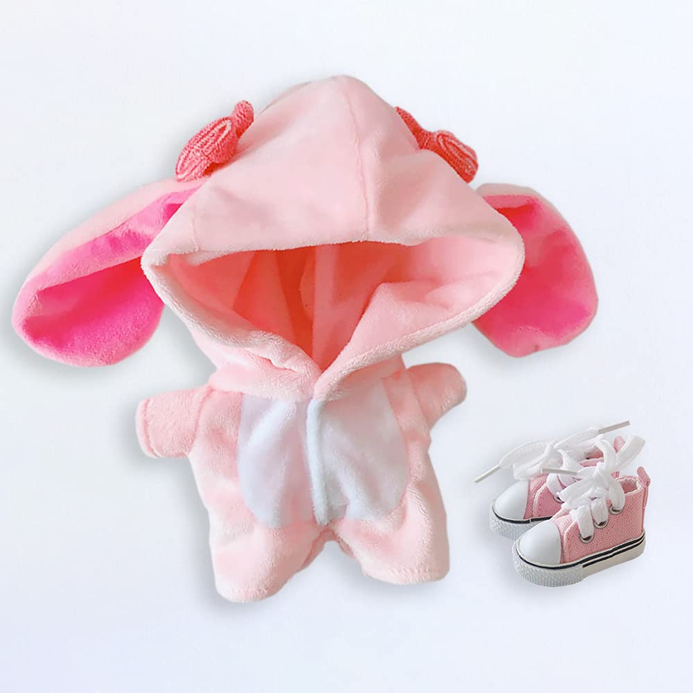 niannyyhouse 20cm doll clothes, stuffed animal coveralls + shoes, 2-piece set, rabbit clothes, cotton doll clothes, pajamas, doll baby clothes (20cm,