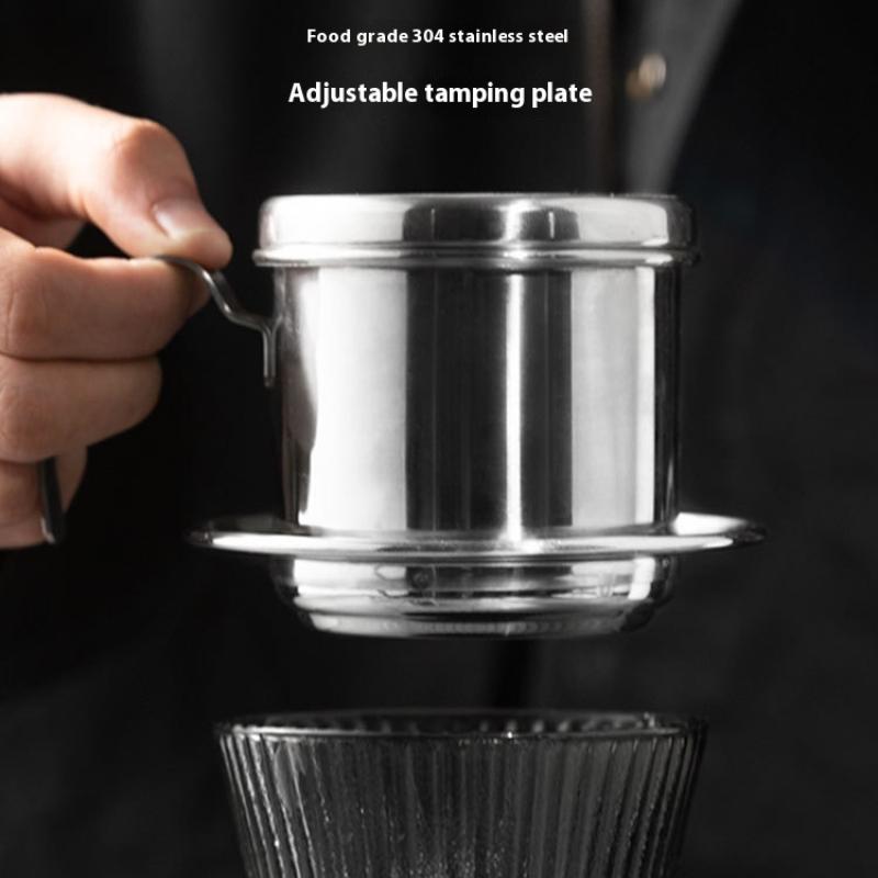 Coffee Filter Small French Press Portable Stainless Steel Vietnamese Coffee Pot For Pour Over Barista Maker Reusable Dripper