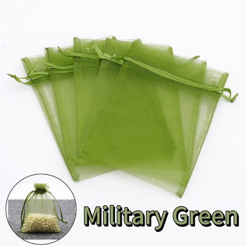 1-200pcs Organza Drawstring Pouches, Gift Bags Candy Jewelry Party Wedding Favor Bags Gift for Christmas Candy Wedding Birthday