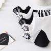 2021 Spring/Summer Zebra Embroidery Women's Boat Socks - Preppy Style, Trendy 3D Heel, Korean-Inspired Short Socks