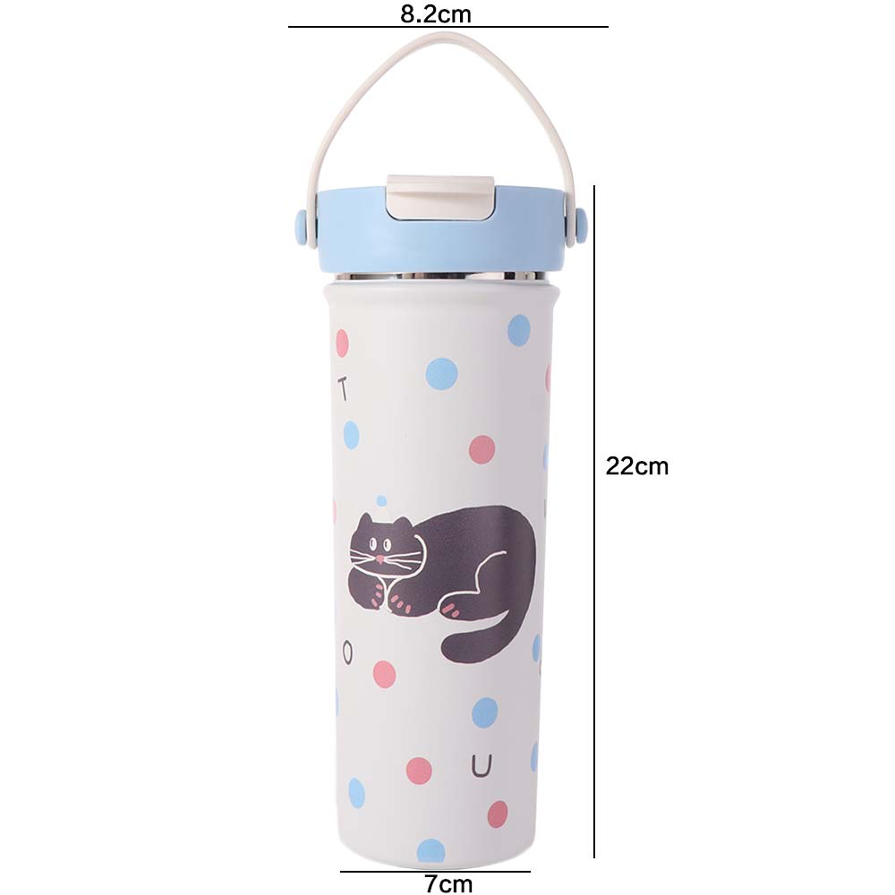 600ml Stainless Steel Cup Leak-proof Travel Tumbler Water Bottle Thermos Bottle Cold Drink