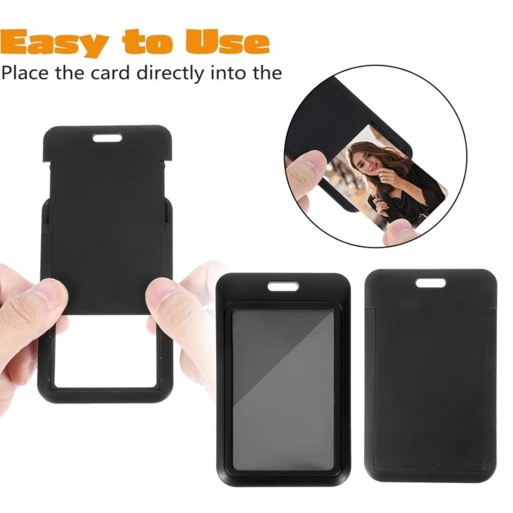 Clear Acrylic ID Card Holder Colorful Keychain Holder Cute Retractable Holder  Campus ID