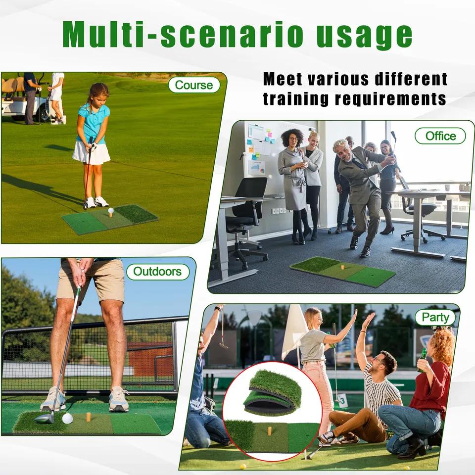 Golfový trenažér švihu Odpalovací podložka 30*60cm Vnitřní Venkovní Mini Tréninková Odolná PP Travní podložka Tréninková podložka na zahradu Guma
