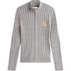 Logo Zip-Up Loose Comfortable High Neck Sweater Women Sweater XW07452-P7D