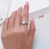 925 Sterling Silver Stunning Rainbow Color Geometric Heart Cubic Zirconia Cocktail Rings For Women Fashion Fine Jewelry