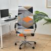 Stretch Computer Chair Cover With Arms Floral Printed Office Rotating Chair Slipcover Desk Armchair Cover Seat Cover Anti -Dirty