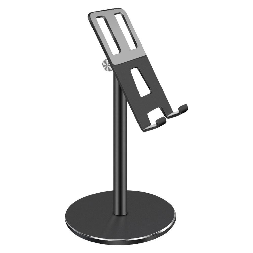Universal Mobile Phone Holder Support Bracket Stand Height Angle Adjustable with Base for Desktopblack