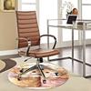 1pc Cute Cat Round Carpet - Floral Design Office Chair Mat, Non-Slip Rug for Home Decor, Suitable for All Seasons and Occasions.H003