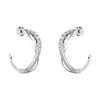 Swarovski Twist Rhodinierte Ohrstecker Ohrringe für Damen Weiß 5563908