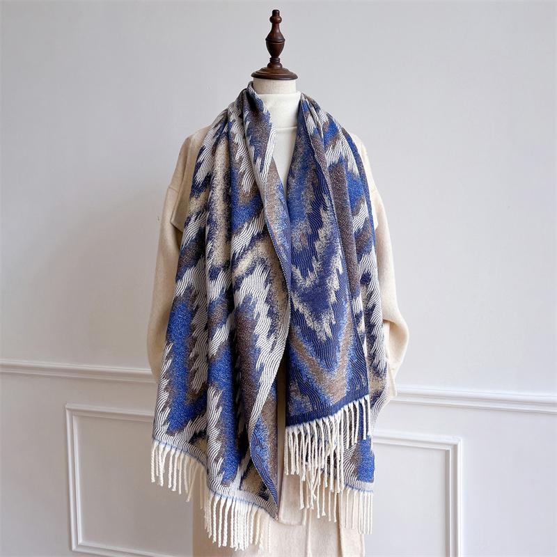 Women Paisley Scarf Cashmere Feeling Pashmina Shawls Lady Winter Jacquard Scarves Blanket Foulard Bufanda Tassel Poncho Stoles