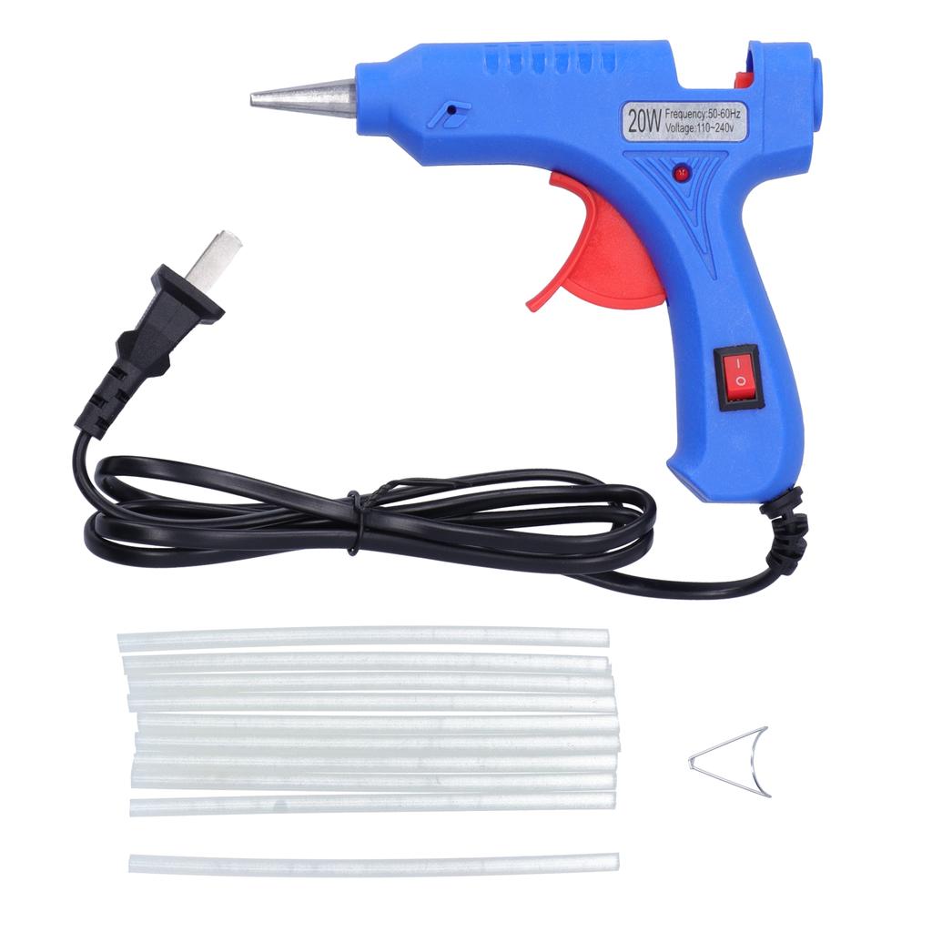 Hot Glue Gun 20W DIY Melting Glue Gun Set Equipment for Wood Plastic Glass Metal