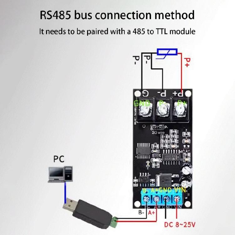 PT100 Metal  Sensors RS485 Modbus Transmitter Wide Temperature Ranges High Reliability for Automotive Electronics