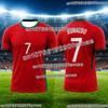 Maillot Ronaldo Unisexe Tendance Maillot de Football à Collectionner T-shirt pour Fan de Football Léger Respirant Tenue de Sport Football pour Hommes Femmes Streetwear