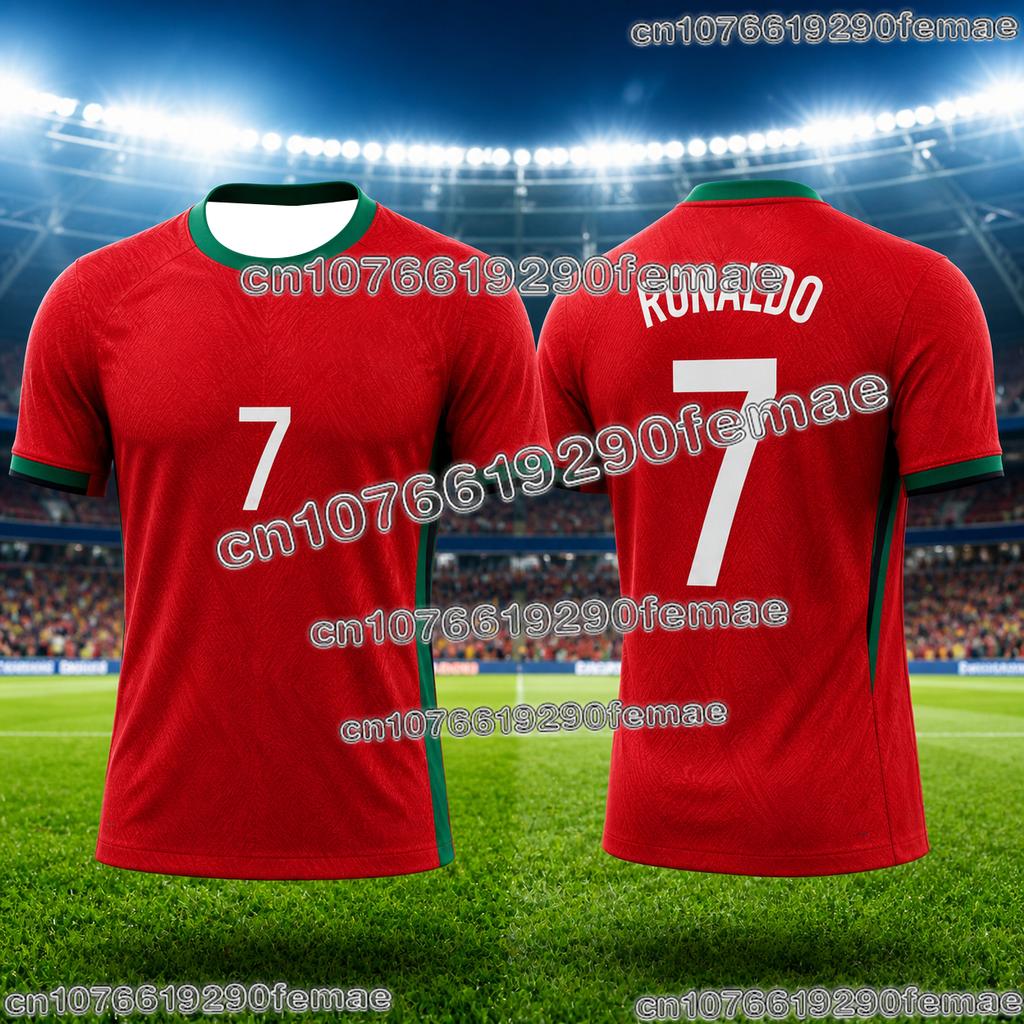 Maillot Ronaldo Unisexe Tendance Maillot de Football à Collectionner T-shirt pour Fan de Football Léger Respirant Tenue de Sport Football pour Hommes Femmes Streetwear