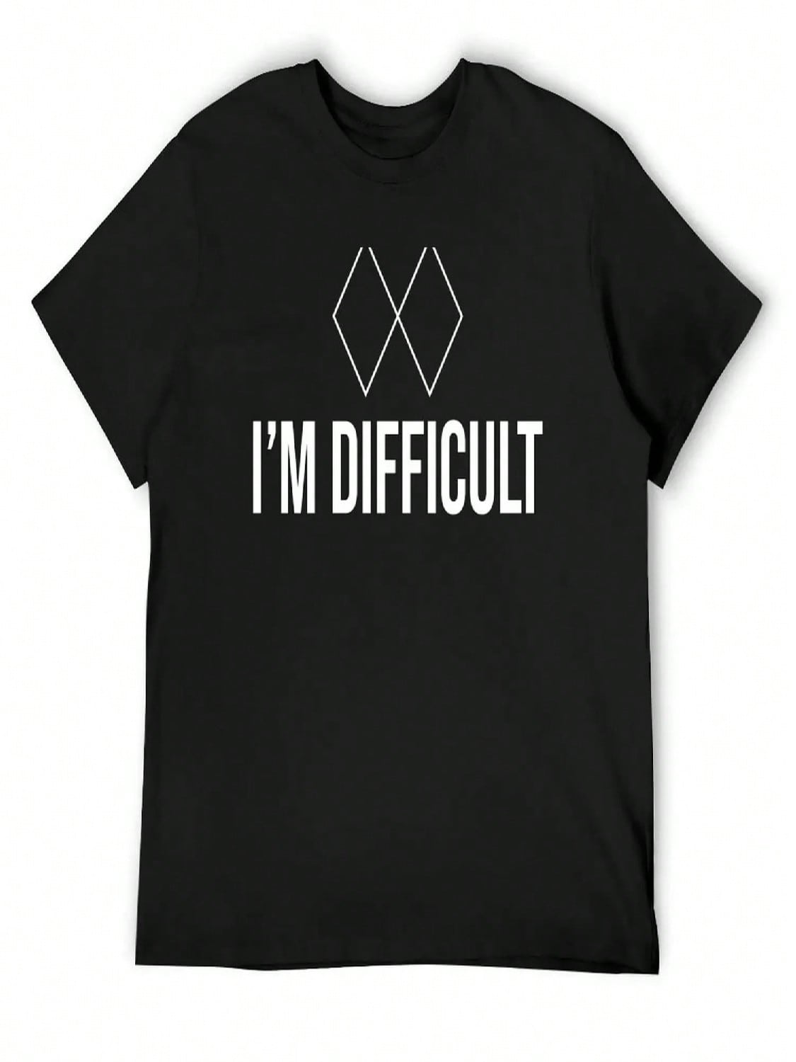 I m Difficult Black Diamond Ski Sign T-Shirt Luxury Man Short Sleeve Tee  New Edition unisexs T Shirt S разноцветный