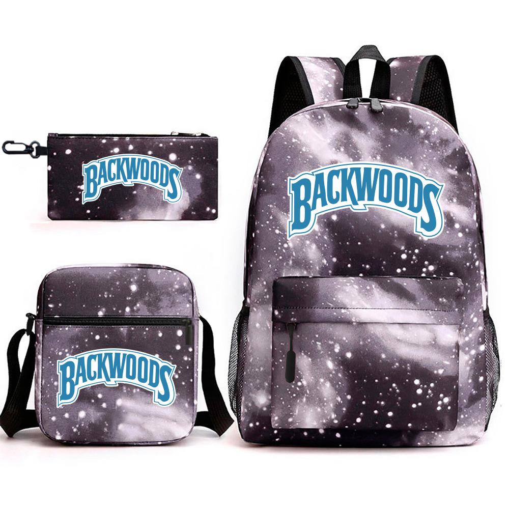 Рюкзак с цифровой печатью Backwoods Школьная сумка для начальных классов Трехсекционный рюкзак Сумка-портфель Backpack