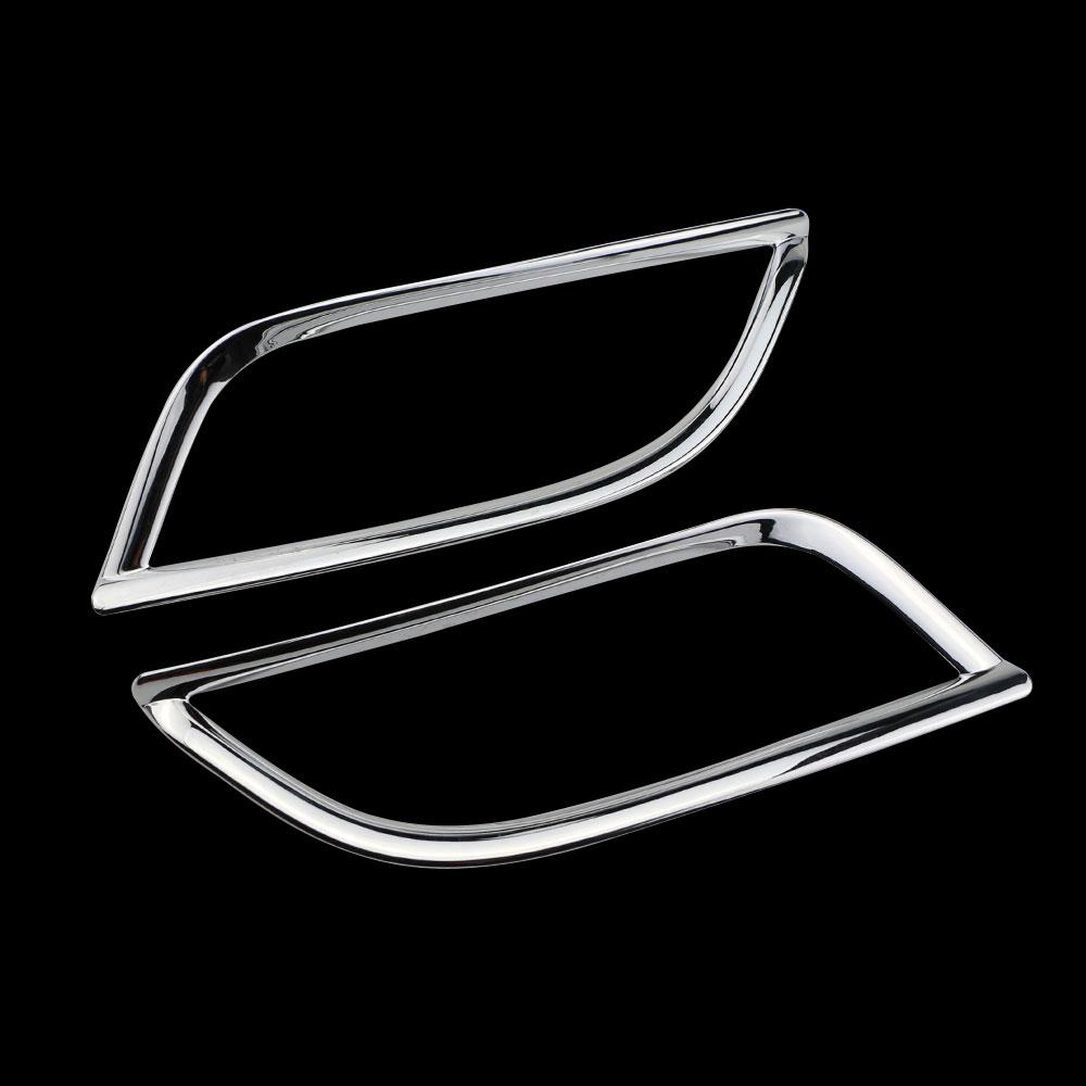 For Jeep Compass 2017 2018 2019 ABS Chrome Rear Bumper Reflector Fog Light Lamp Cover Sticker 2pcs