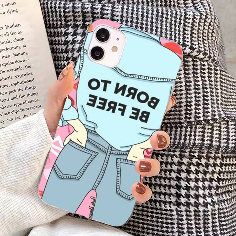 Feminist Feminism Power Girls Phone Case for Iphone 13 8 7 6S Plus X 5S SE 2020 XR 11 12 Mini Pro XS MAX