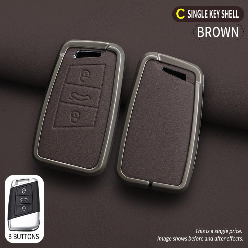 Auto Key Fob Cover Mount Case Fit For Skoda Octavia A7 A5 Fabi Yeti Fit For Vw Volkswagen Tiguan Passat Polo Mk T-Roc B8 Auto Auto Accessories