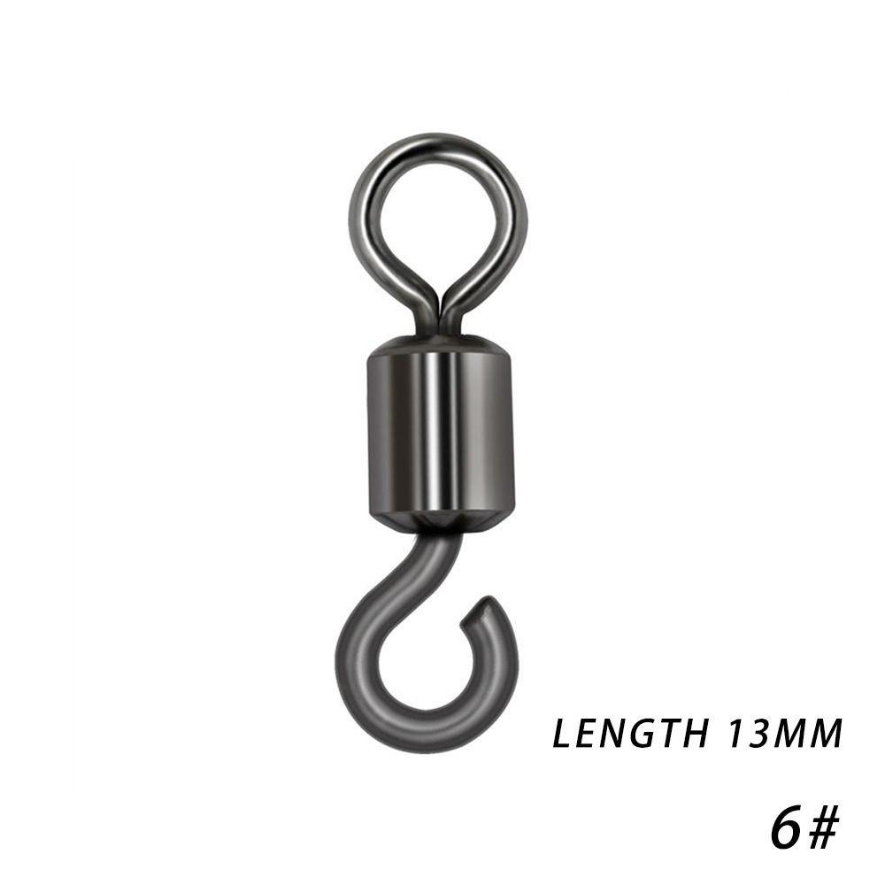 100PCS Copper Fishing Connector Black Rolling Swivels Bearing Barrel  Fishing Tackle Accessories