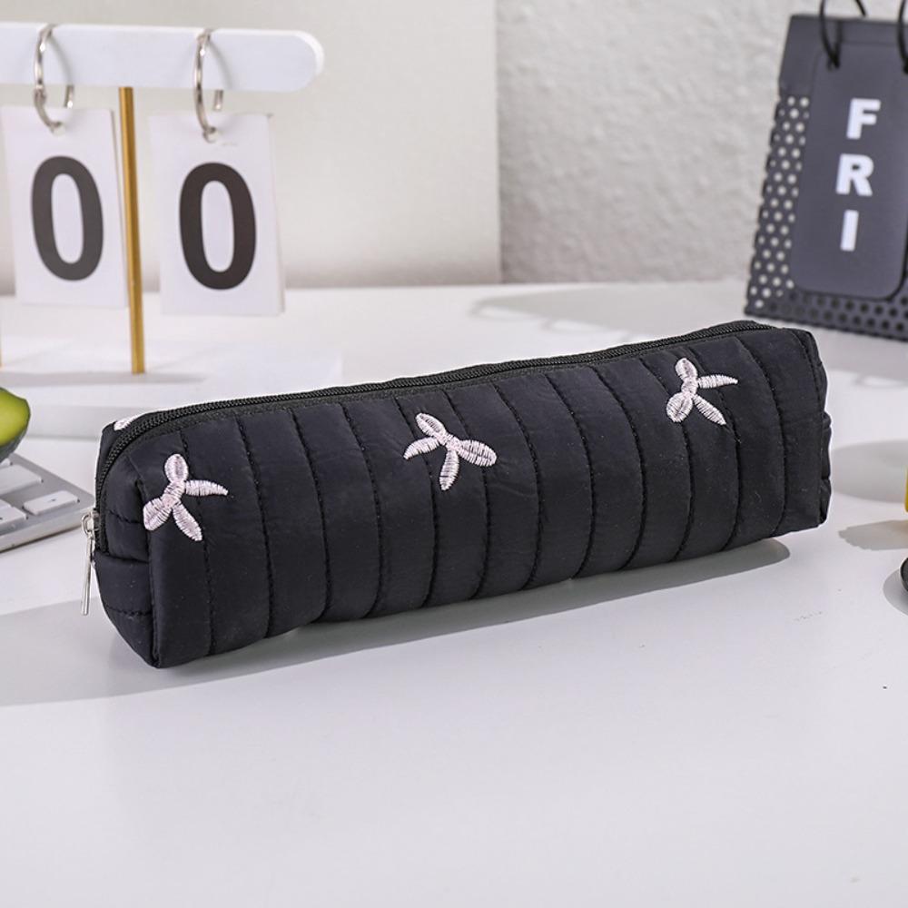 

Zipper Pen Bag Soft Touch Stationery Bag New Pencil Case School Supplies чёрный