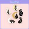 Creative Cute Cat Moon Shape Badge Charming Animal Brooch For Stylish Accessories