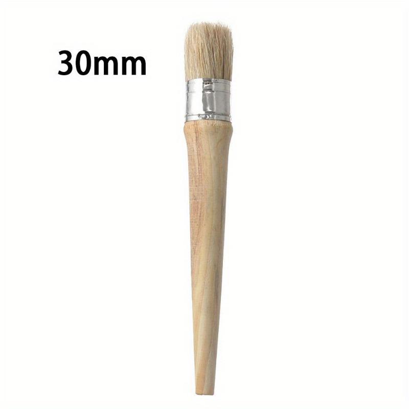 1pc Round Bristle Chalk Oil Paint Painting Wax Wooden Handle Brush Artist