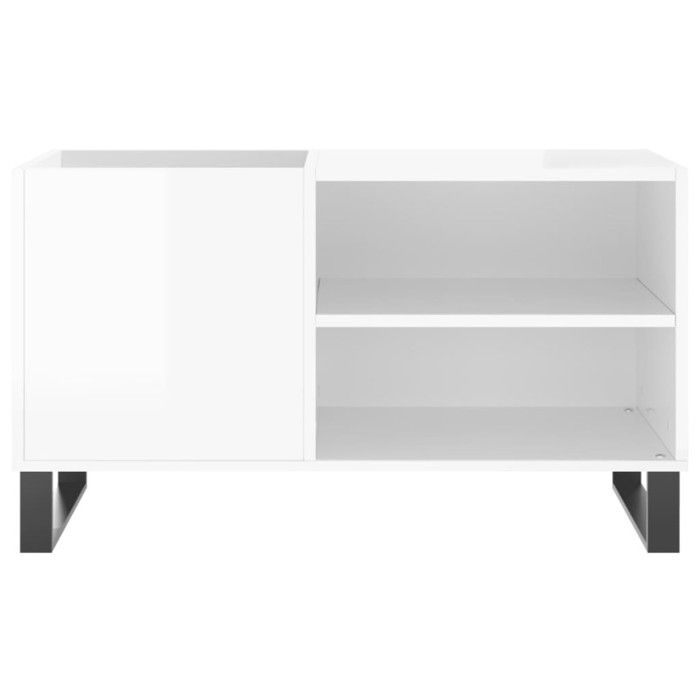 VidaXL Armoire à disques blanc brillant 85x38x48 cm bois d'ingénierie 831710