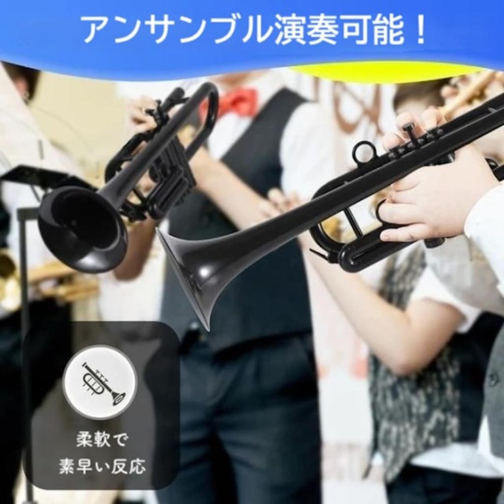 Husă pentru muștiuc PAMPET, din plastic autentic, pentru trompetă Bb, pentru instrucțiuni, profesională, ușoară și durabilă, cu husă de transport, vine cu câte 1 bucăți din 3C și 7C.