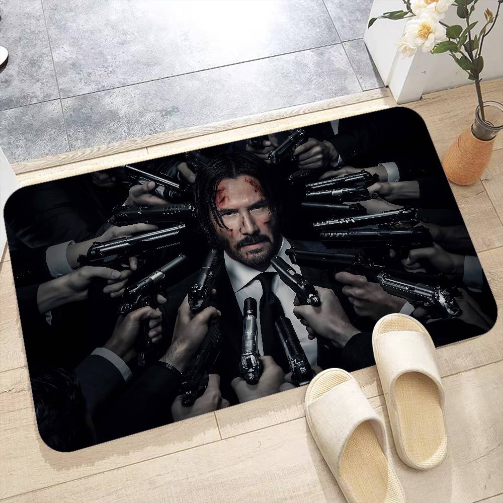 1pc Classic J-john W-wick Movie Entrance Door Mat Nordic Style Home Doormat Bathroom-Toilet Mats Bedroom Hotel Decor Mat