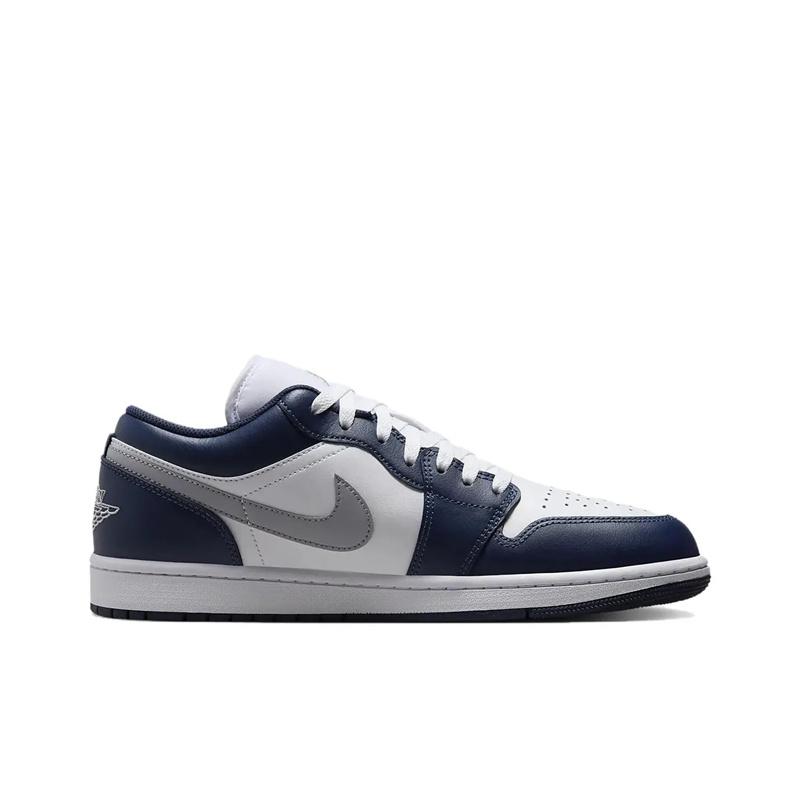Air Jordan 1 Low Midnight Navy Pánské tenisky Modrá Bílá Wolf-Grey 553558-141