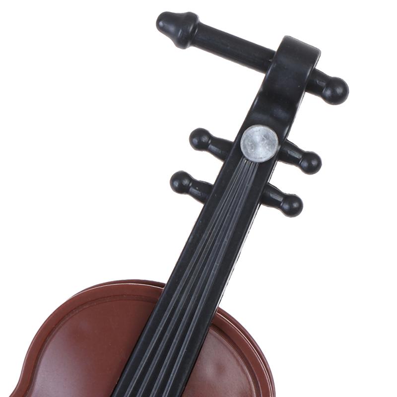 1/12 Dolls House Miniature Plastic Violin Music Instrument Model Accessories Toy