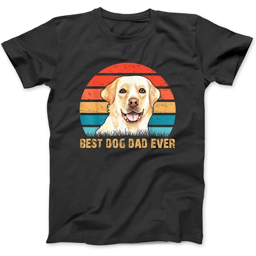 Men s Men Quote Best Dog Dad Ever Vintage Labrador Retriever T-Shirt BTE Mens Womens Longsleeve Sweatshirt Hoodie Black S