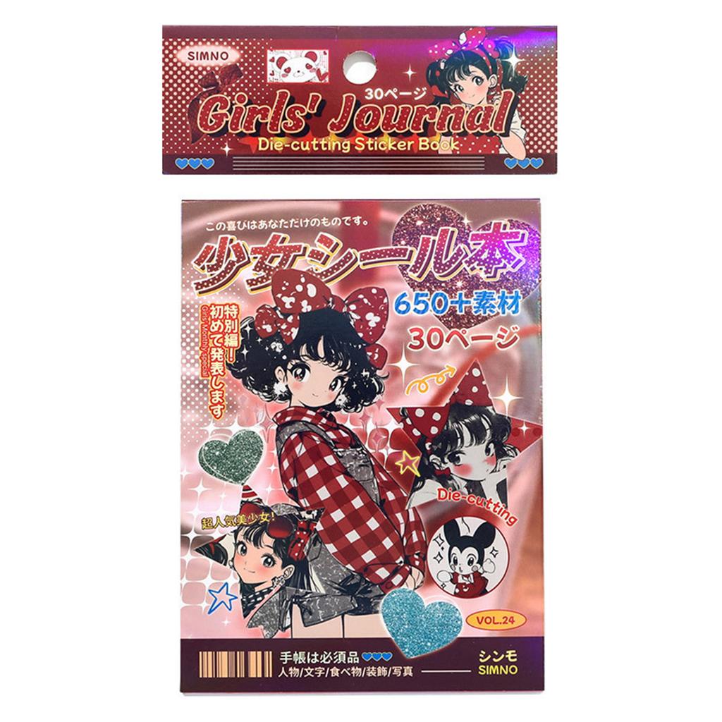 Japonské Anime Dívčí Samolepky Černobílý Tisk Jasné Barvy Samolepky na Láhev na Vodu Notebook Telefon Skateboard