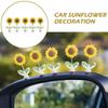 5PCS Car Cute Sunflower Shaking Head Ornaments Auto Centre Console Dashboard Mirror Decorative Accessories