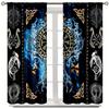 Viking Style Curtains, Featuring Pirate Totems and the Design of Tree Life, Home Decoration, Living Room Curtains