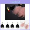 Unique Plush Feather Earrings For Women Fall 2021 Geometric Street Fashion