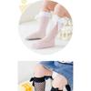 Spring Parent-child Small and Medium Grid Fishing Net Socks, Sexy Big Bow Women's Net Socks, New Medium and Long Socks.