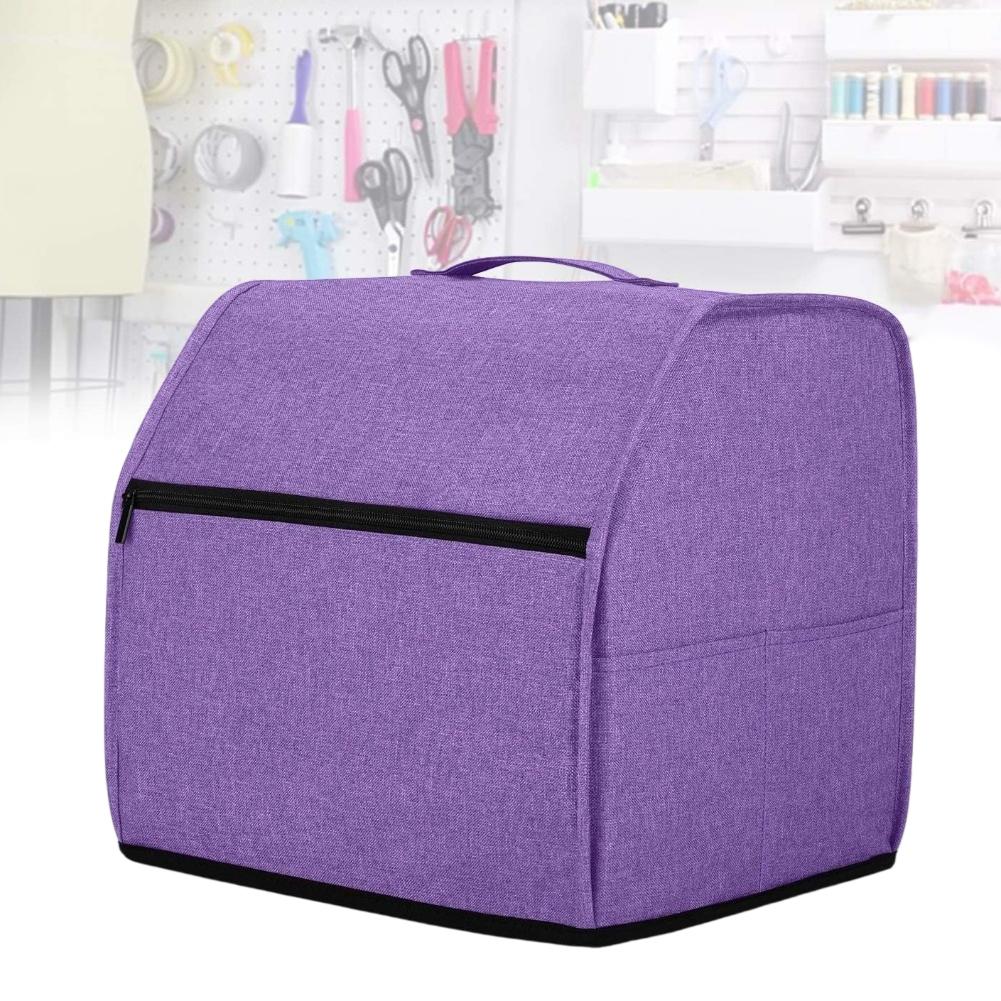 1PC Purple Overlock Sewing Machine Cover 600D Oxford Cloth 31*28*31cm Overlock Sewing Machine Cover With Storage Pockets Parts