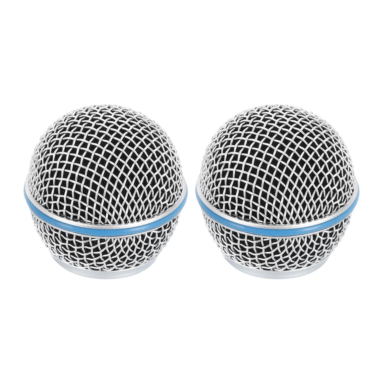 

uxcell 2-Piece Set of Mesh Microphone Grill Heads for SM58 Wired Microphones, DIY Microphone Grill Head Parts Accessories, Silver