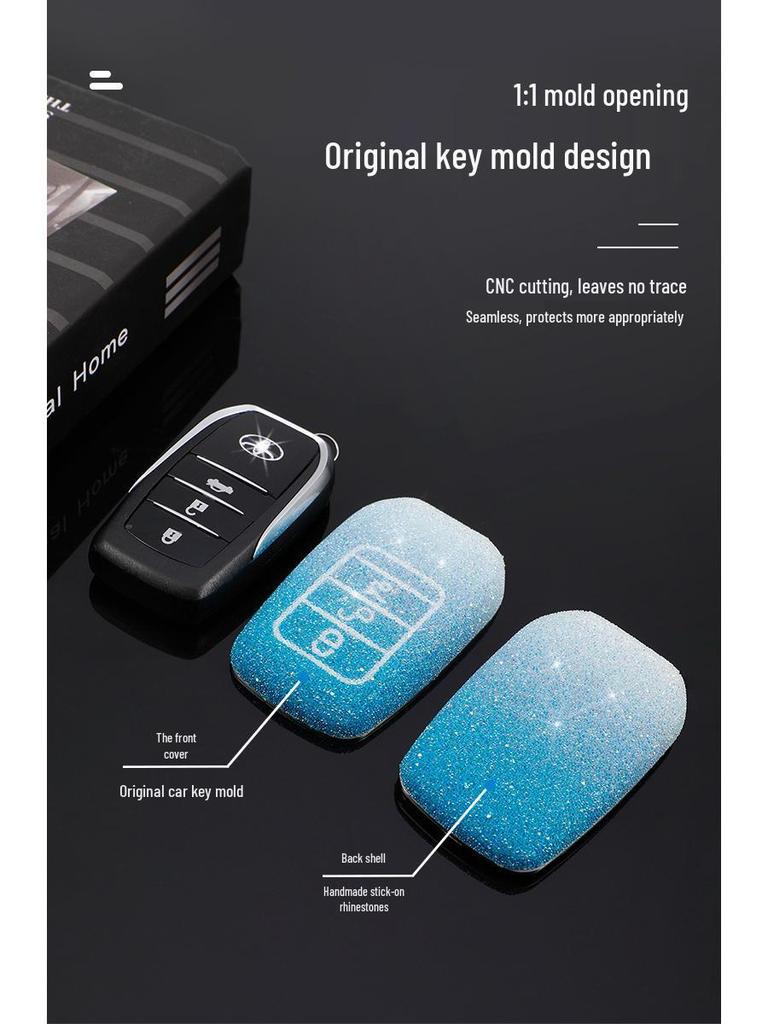 Toyota Car Key Case for Highlander, Camry, Corolla, Venza, Levin, Asian Dragon - Men’s Shell Buckle Bag