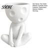 Cute Desk Organizer for Students Abstract Character Pen Holder, Resin Sitting Figure Pencil Unique Storage Box Remote Control Cup, Multi-functional