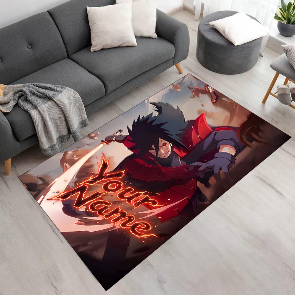 Naruto Character Customize Text Area Rug Perfect for Decorate Room Playrooms Study Room Dining Room Anti-slip Rug Anime Office Decor Wedding Party Gif