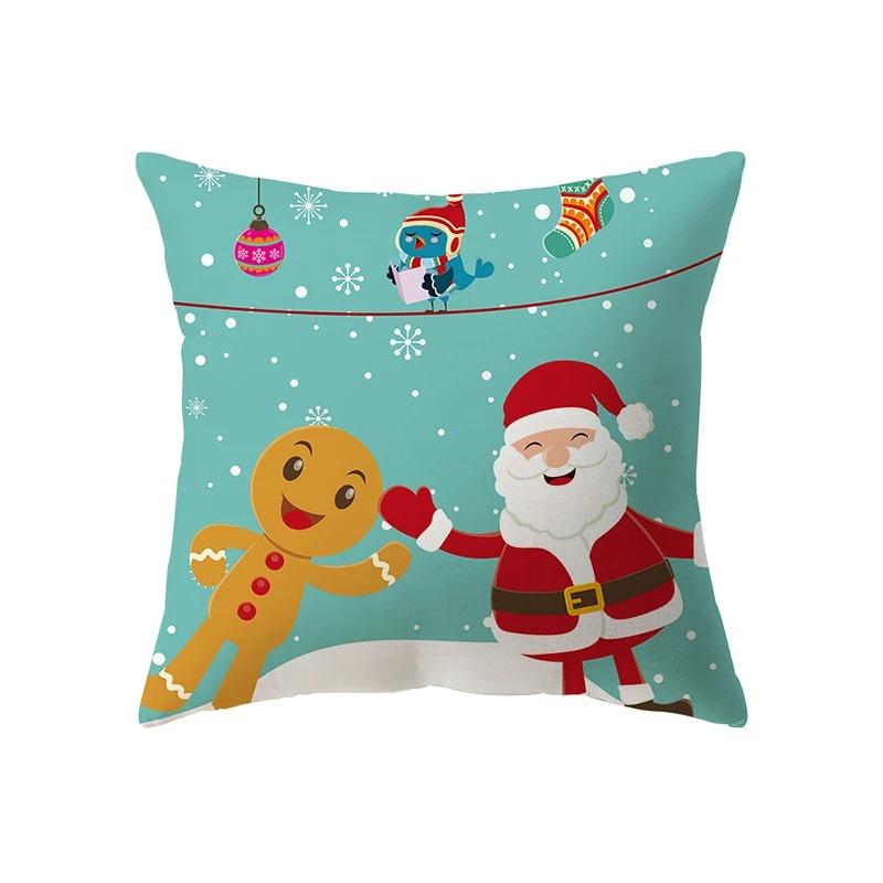 Christmas Themed Pillowcases Car Accessories Office Santa Claus Living Room Sofa Home Pillowcases