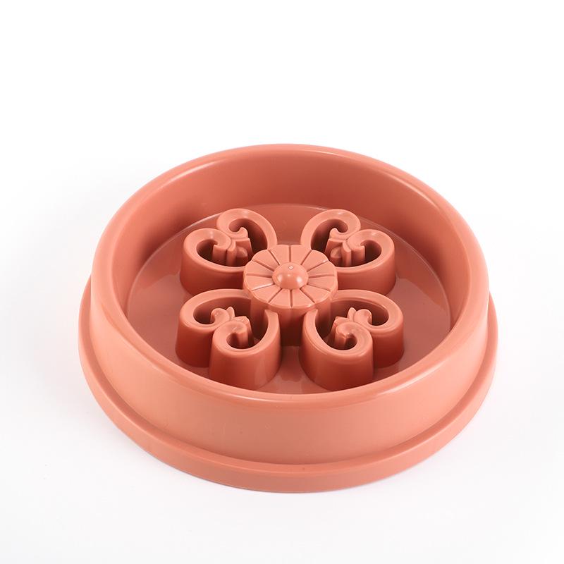Cross-Border Pet Bowl: Anti-Choking Cat & Dog Slow Feeder with Lattice Design.