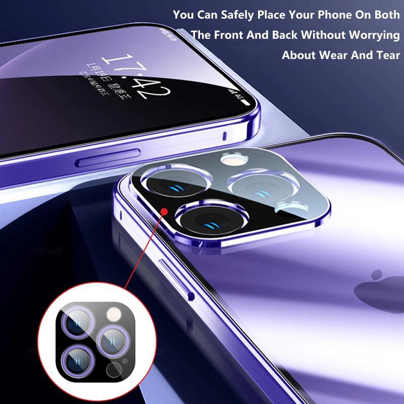 Anti-spionage Privacy Gehard Glas met Lensbescherming Magnetische Adsorptie Hoesje Voor iPhone 16 15 14 Plus 13 12 11 Pro Max