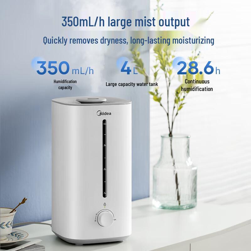 Midea 4L Top-Fill Humidifier with Silver Ion Sterilization CN plug (adapter included)